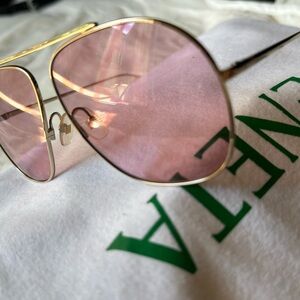 Fendi FF monogram oversize pink lens sunglasses